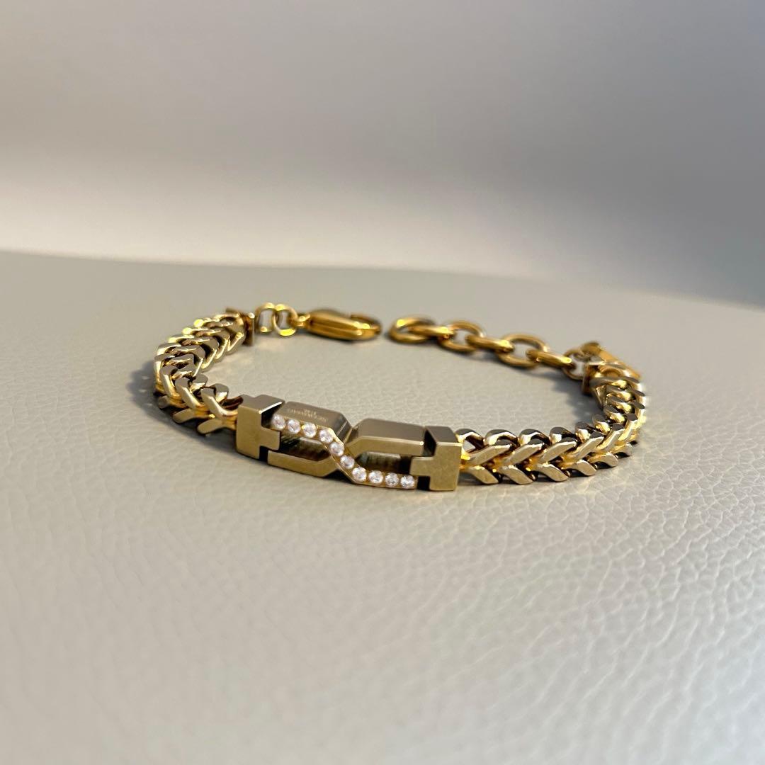 BLESS クロスチェーンブレスレット ゴールド