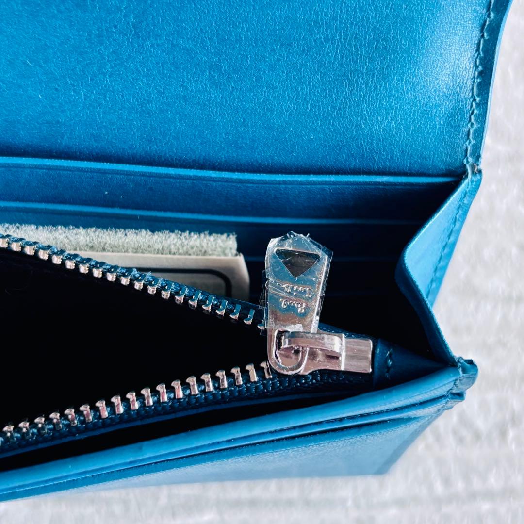 【未使用品】ポールスミス Paul Smith長財布 本革　ターコイズ　ブルー