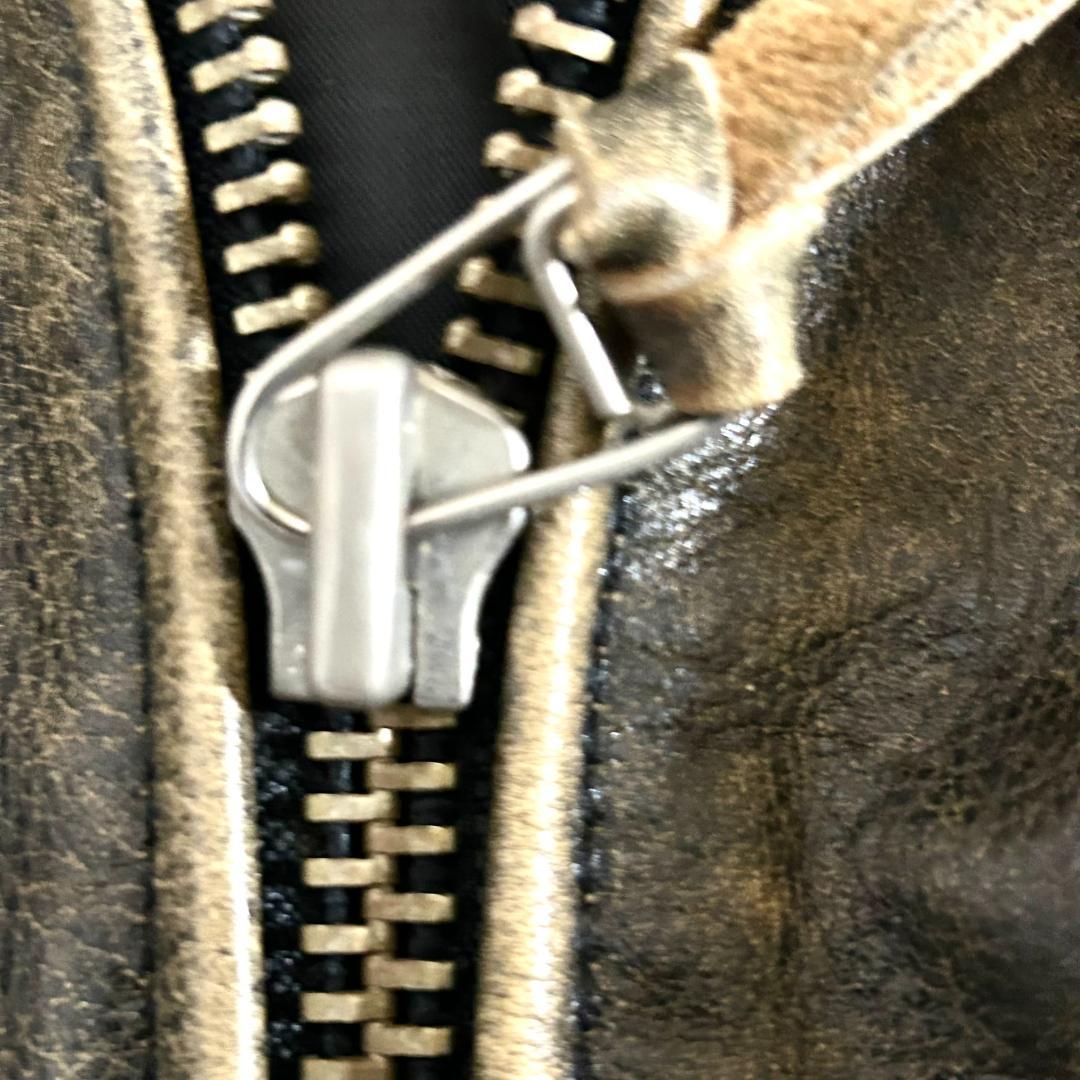 レザージャケット シングルライダース 本革 RAINBOW RBC メンズ L