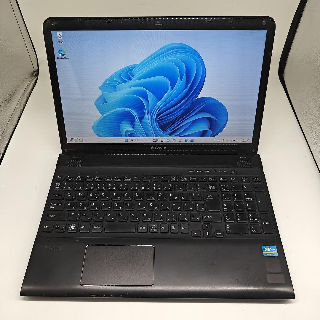 【VAIO】SVE 高速i7 新品SSD256GB 8GB ブラックノートPC