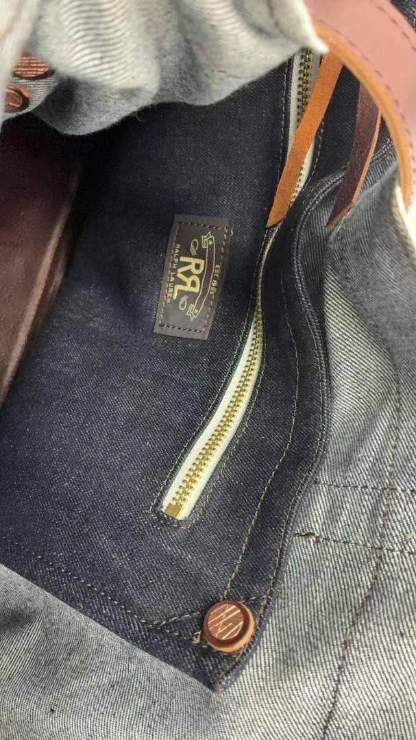 RRL ダブル アール エル ラルフローレン ハンドバッグ デニム生地