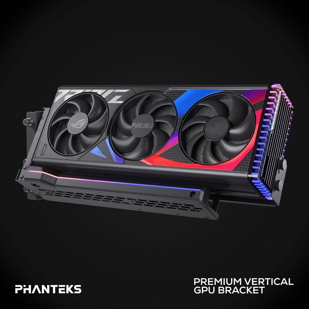 Phanteks プレミアム垂直GPUブラケット - DRGB照明付きブラック