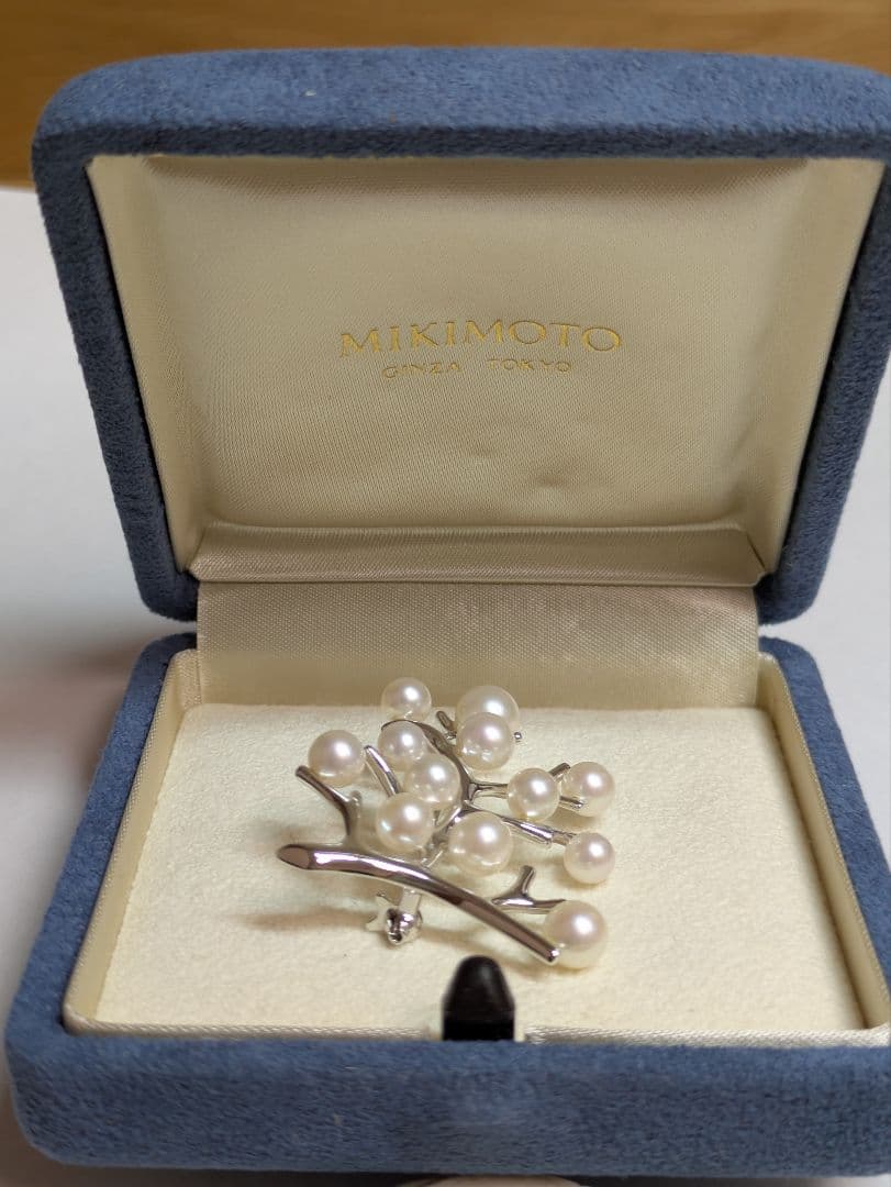 ミキモト ブローチ パール シルバー　幸福の木