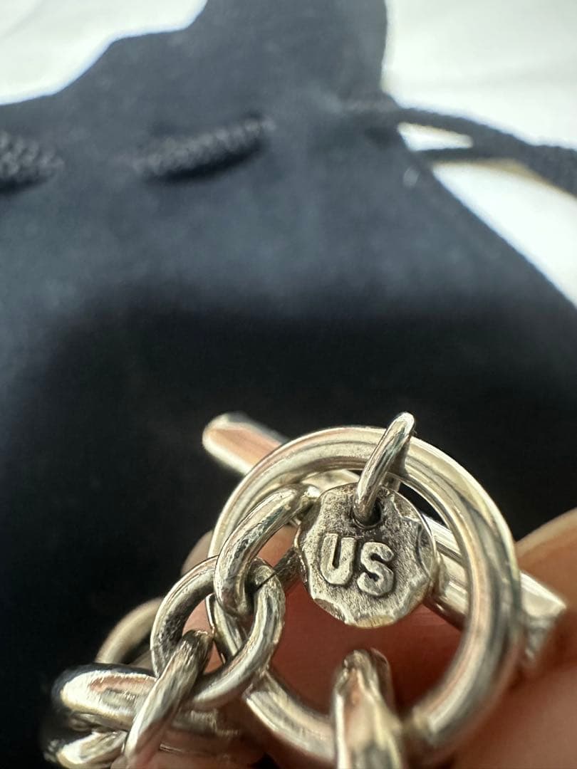 シルバー チェーンブレスレット US刻印