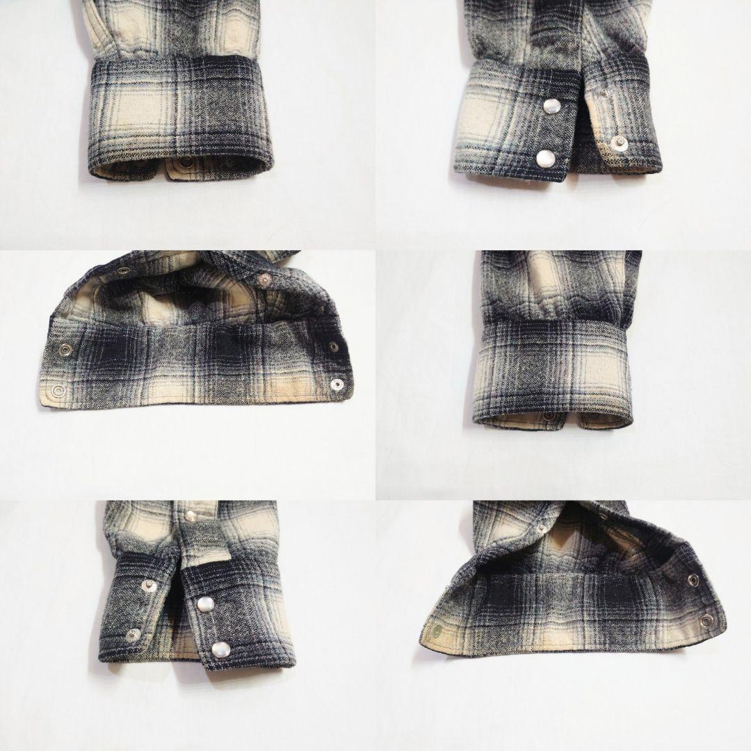 70s ペンドルトン 黒白 オンブレチェック シャドーチェック