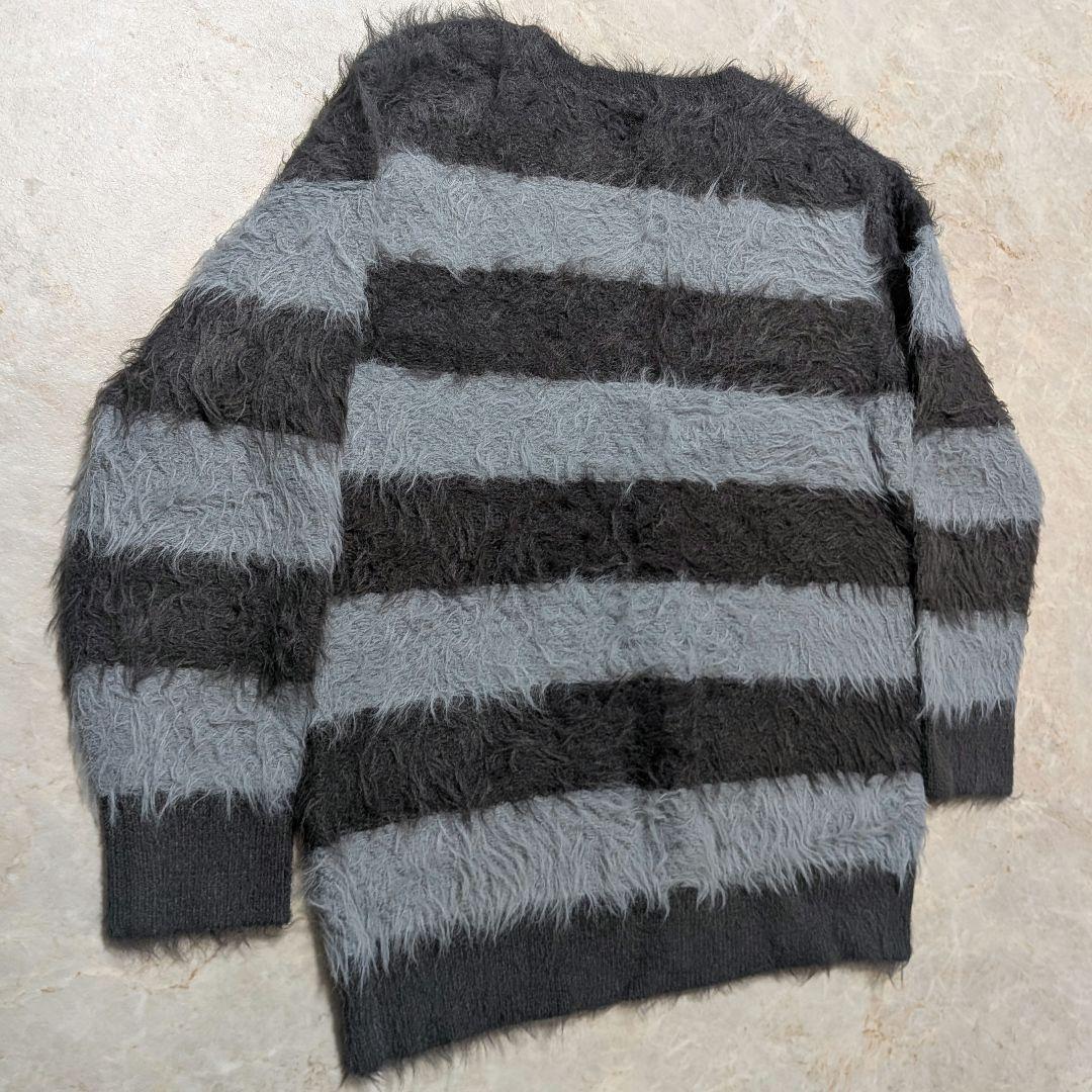 名作★廃盤品ナンバーナイン フェザーファーヤーンシャギーニットセーターアッシュ2