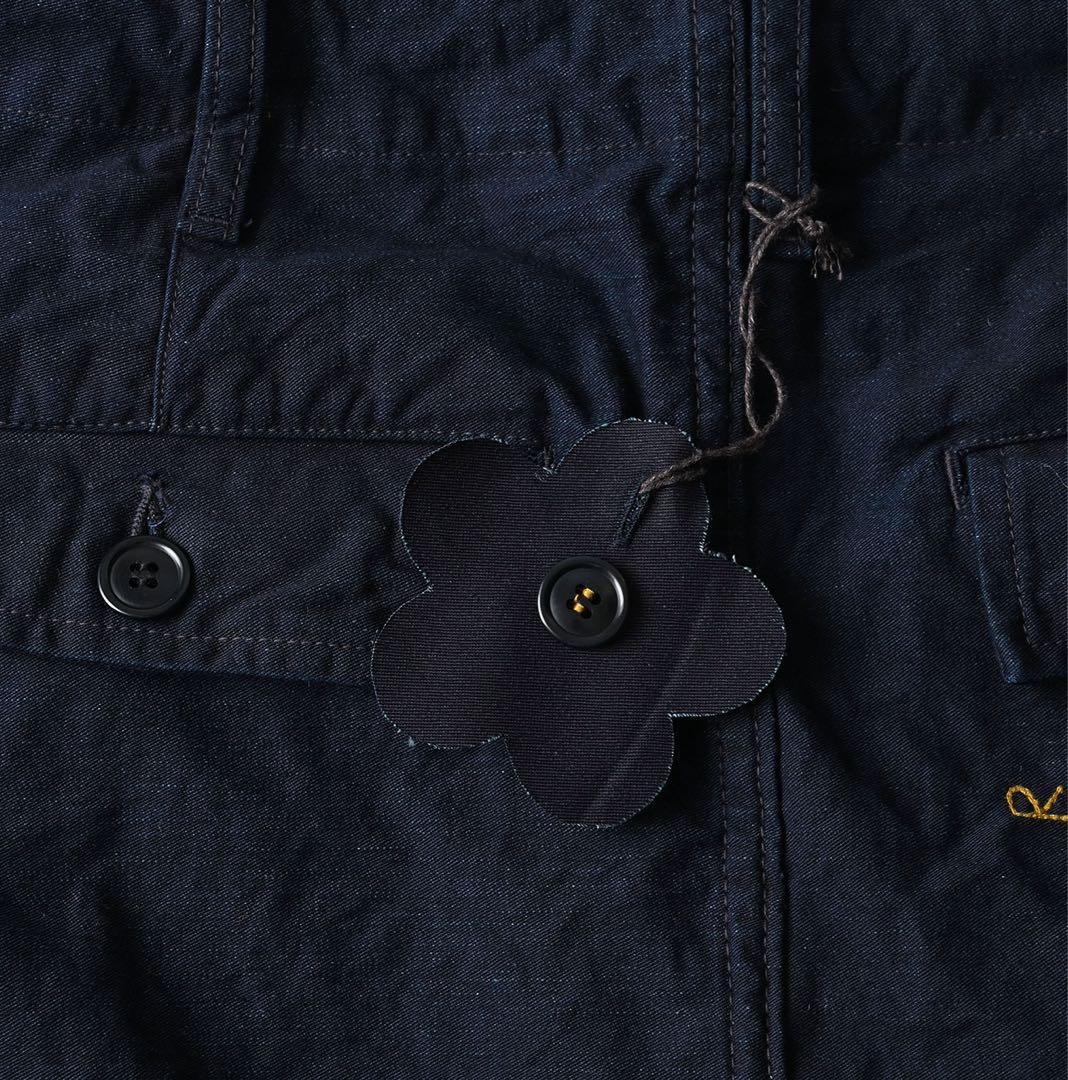 45R 45rpm バックサテンのカーゴスカート（インディゴ）　未使用