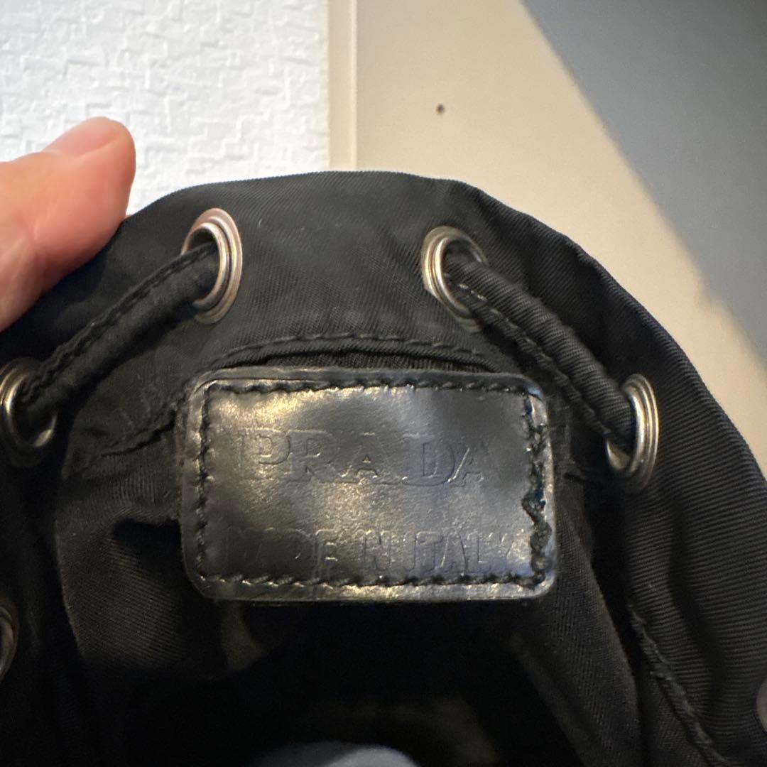 PRADA ブラック ドローストリングバッグ　巾着