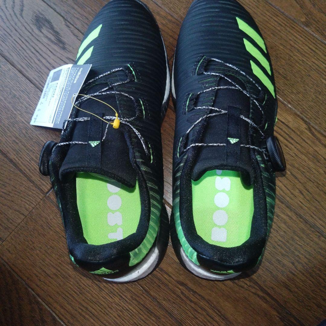 adidas ゴルフシューズ BOA コードカオス　ブラック/グリーン