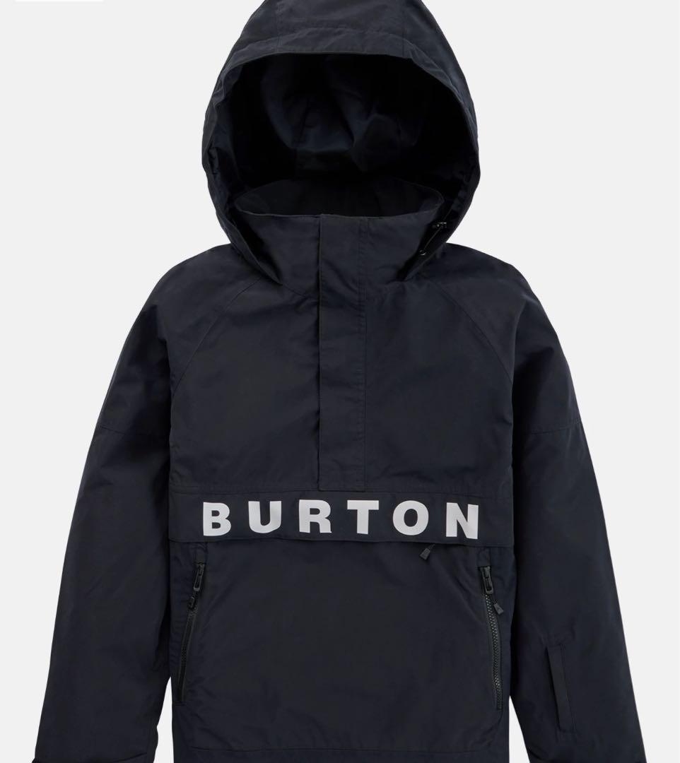 BURTON ブラック プルオーバー ウェア スノーボード ジャケット