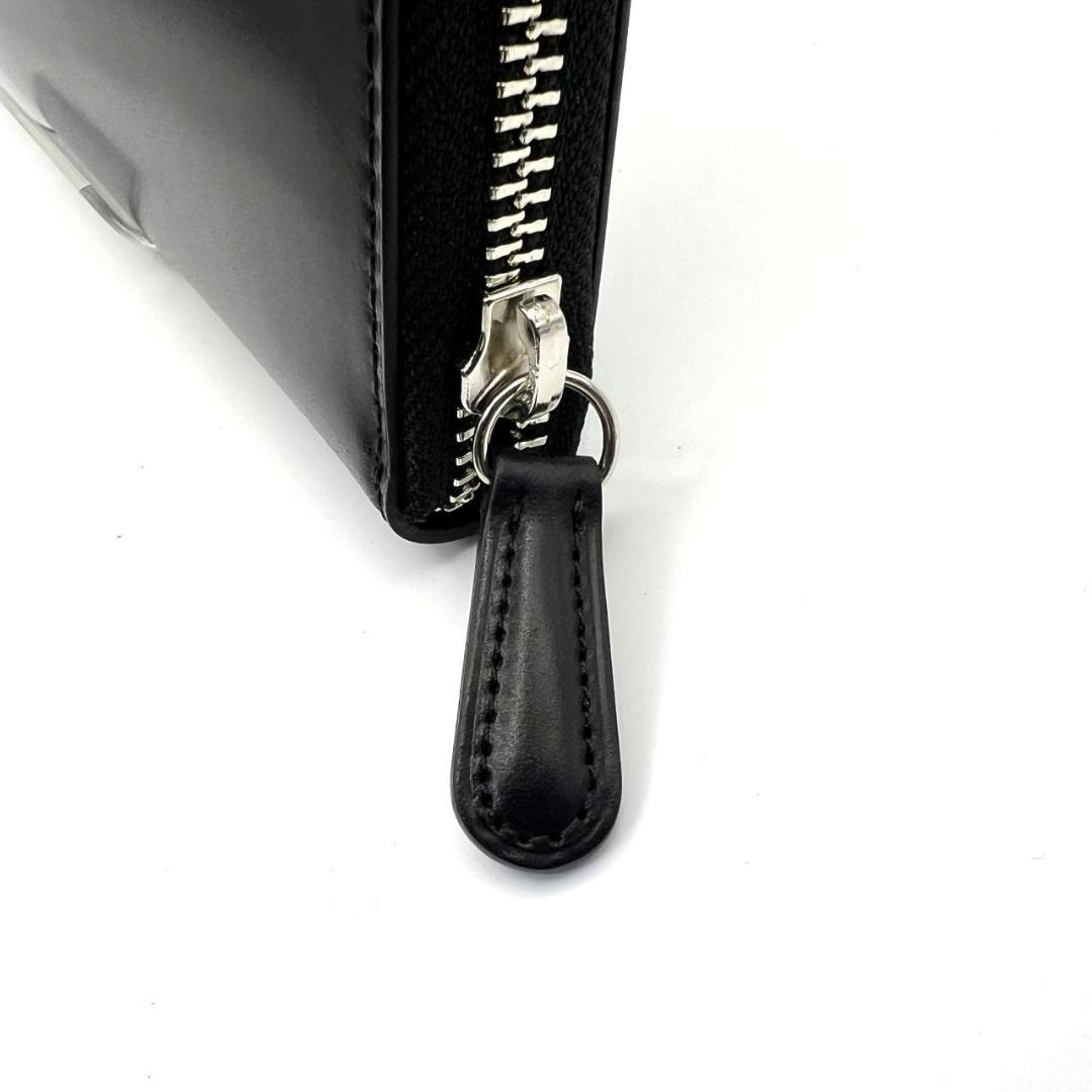 未使用品箱付 プレリー☆メンズジッピーウォレット 長財布 コードバン 本革 黒