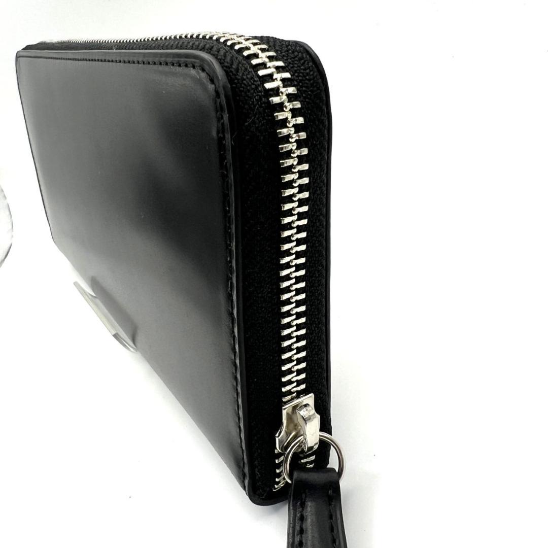 未使用品箱付 プレリー☆メンズジッピーウォレット 長財布 コードバン 本革 黒