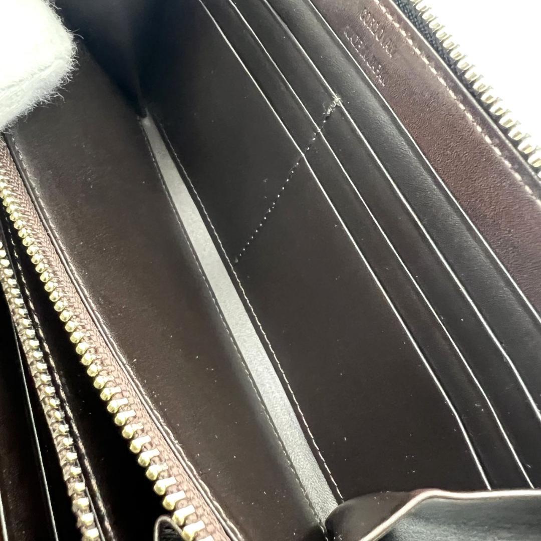 未使用品箱付 プレリー☆メンズジッピーウォレット 長財布 コードバン 本革 黒