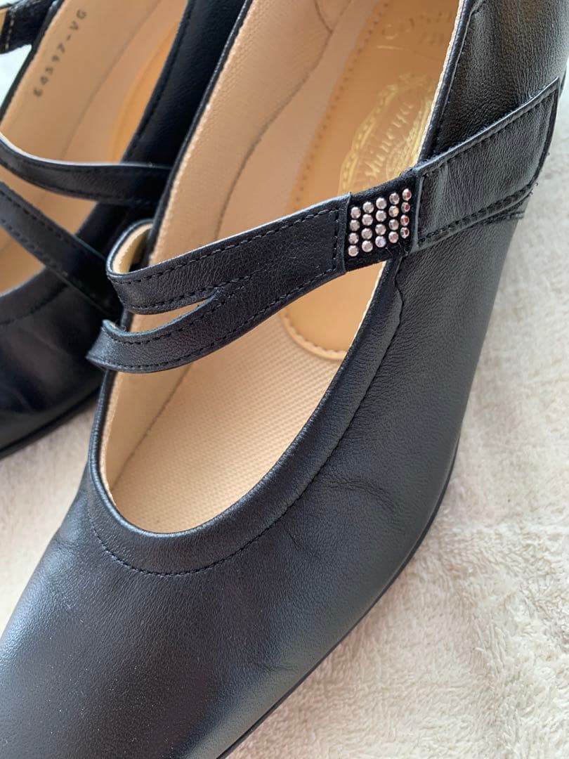 未使用　銀座ヨシノヤ　黒　メリージェーン　23.5