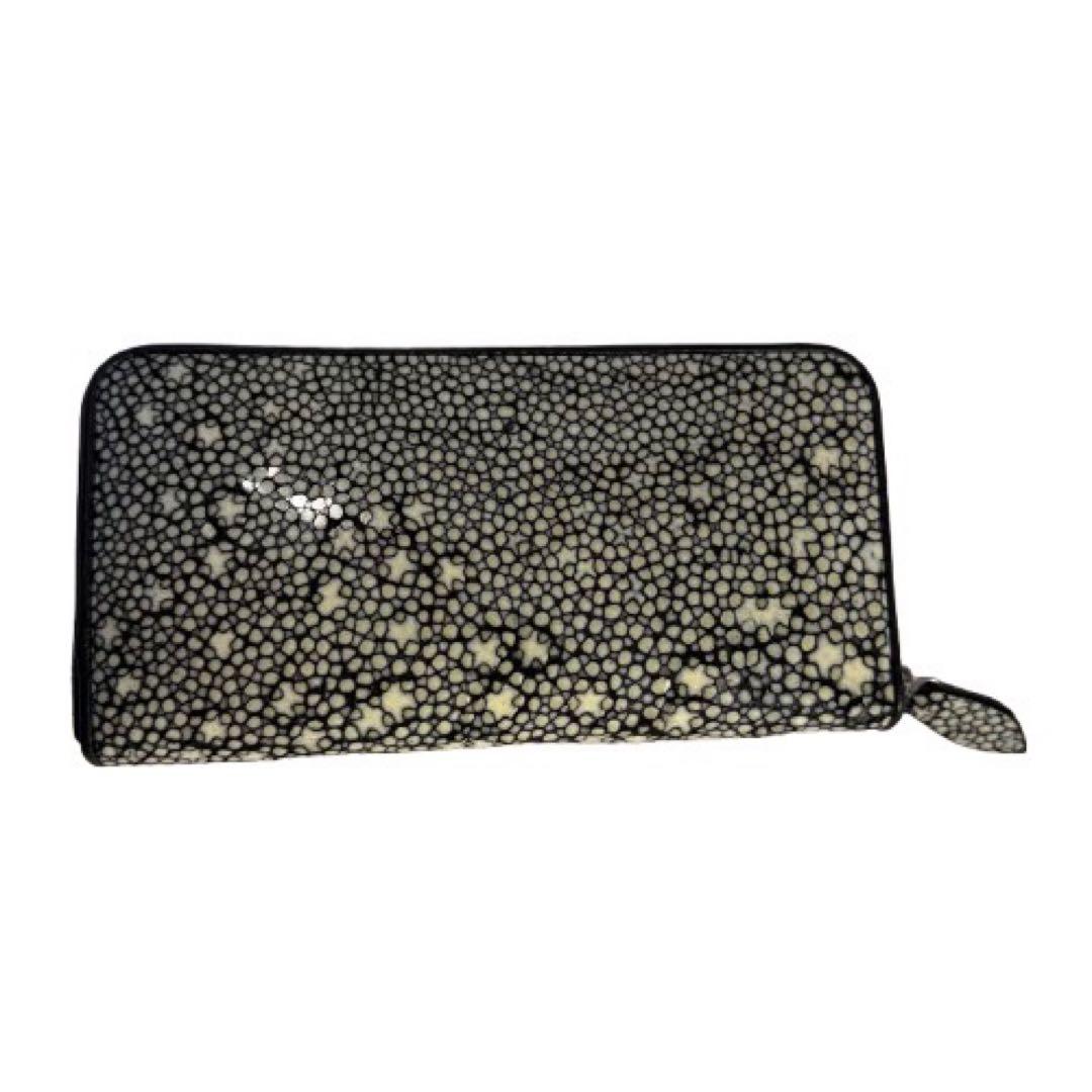 【新品】スタースティングレイ エイ革 長財布 ブラック ラウンドファスナー 本革