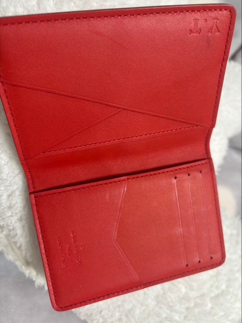 LOUIS VUITTON ダミエ アンフィニ カードケース 名刺入れ　赤