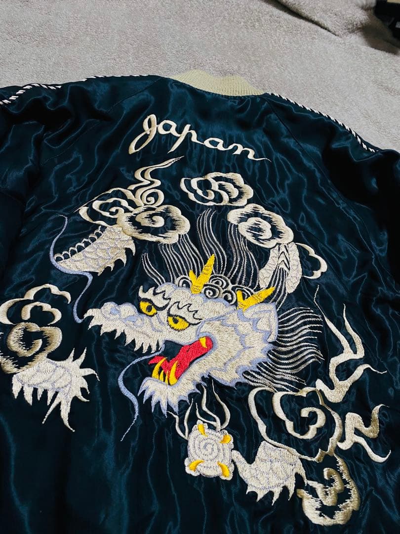 美品 テーラー東洋 龍虎鷲 ２面用 日本限定 スカジャン unisex レーヨン