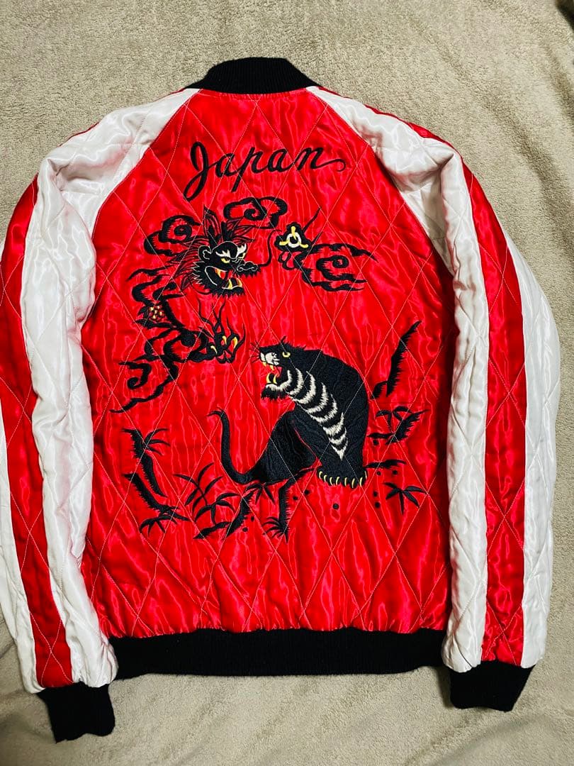 美品 テーラー東洋 龍虎鷲 ２面用 日本限定 スカジャン unisex レーヨン