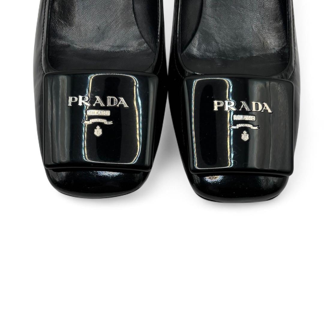 【美品】 PRADAパンプス ブラック 22.5cm ヒール約3.5cm 希少