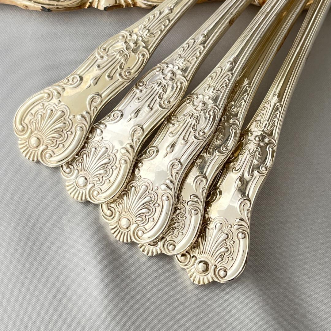 【Roberts & Belk】 クイーンズパターン コンソメスプーン 8本