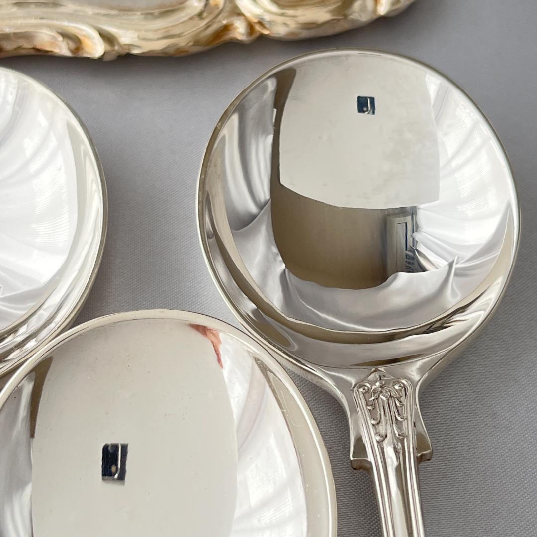 【Roberts & Belk】 クイーンズパターン コンソメスプーン 8本