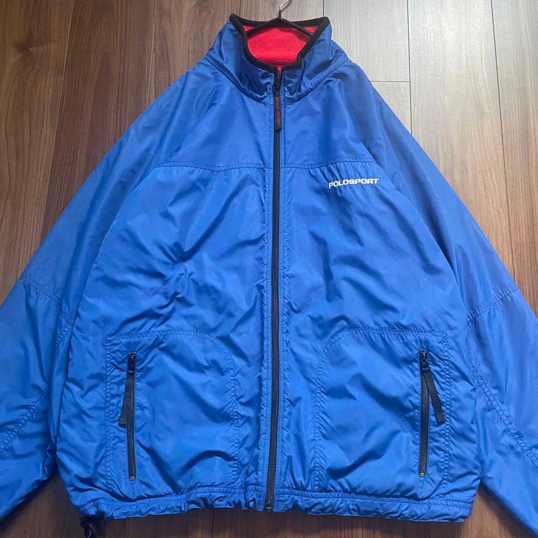 POLO SPORT★ナイロンジャケット★リバーシブル★XL★ブルー×レッド