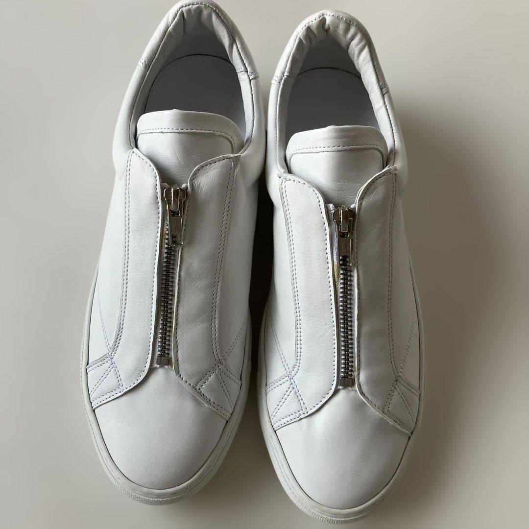 未使用　Amb レザー スニーカー　センタージップ　 ホワイト