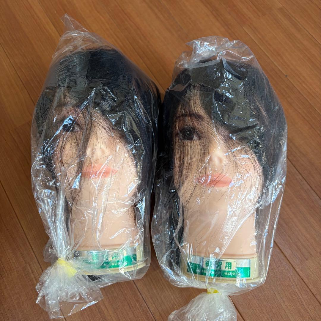 美容師国家試験 実技試験対応 練習用 新品2体 標準仕様適合モデル 使用済2体