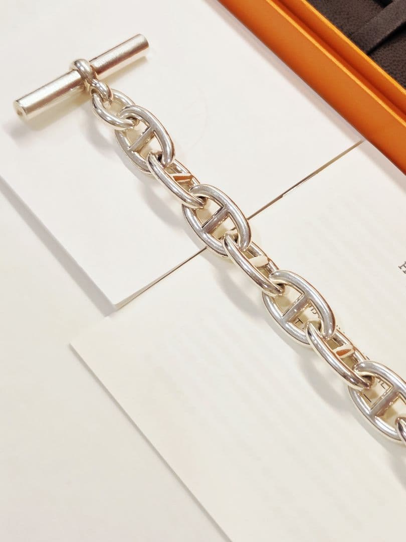 【HERMES】シェーヌダンクブレスレット GM12コマ
