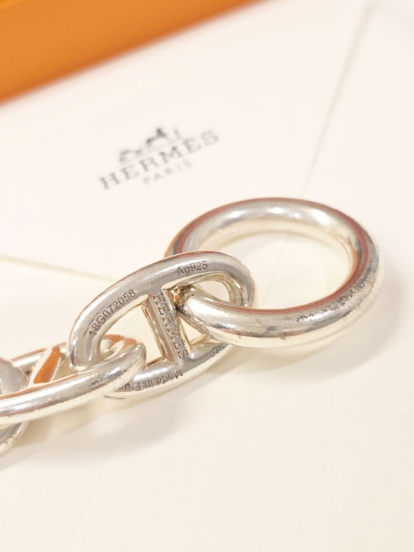 【HERMES】シェーヌダンクブレスレット GM12コマ