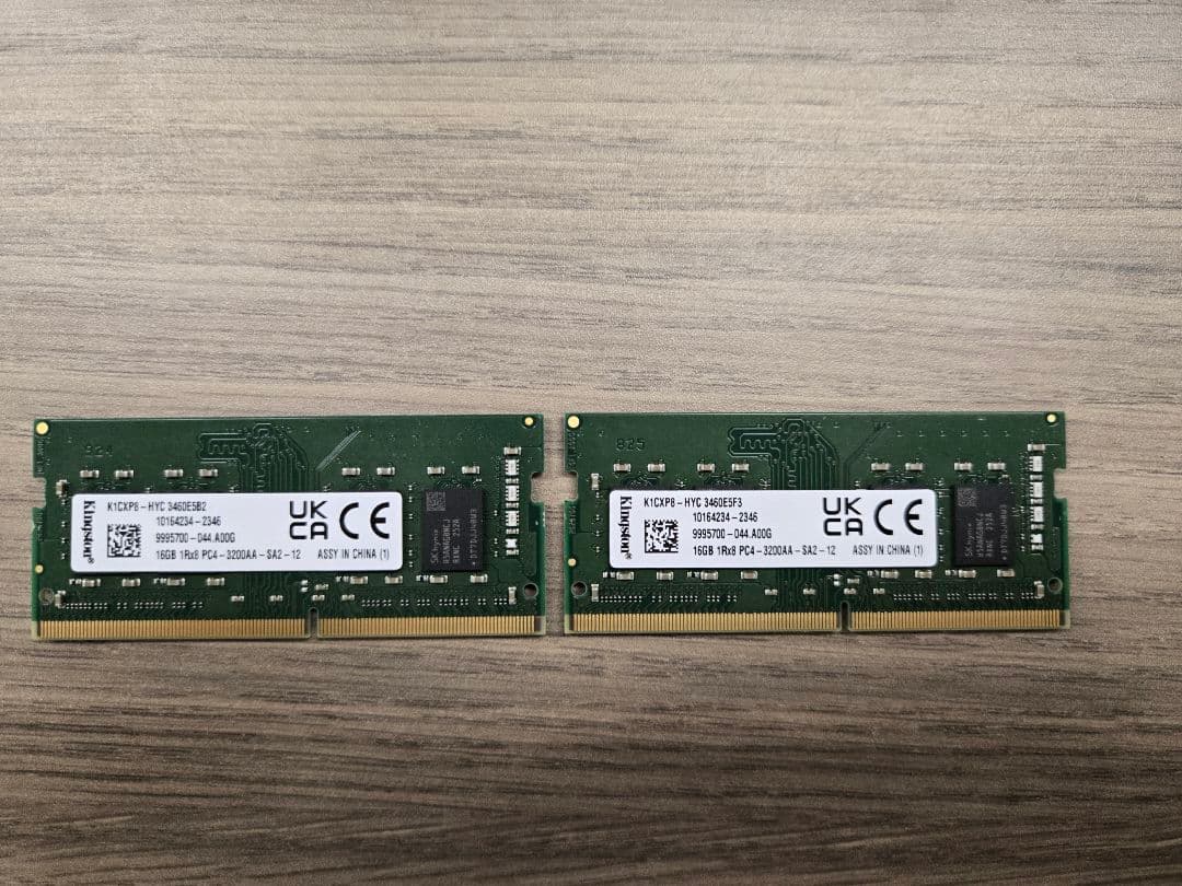 DDR4 PC用メモリ 16GBx2枚 PC4-3200AA-SA2-12