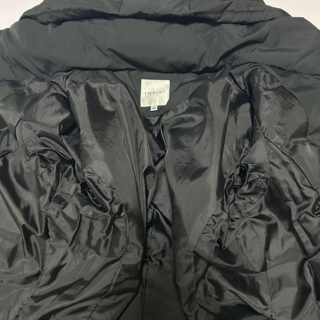 美品✨　INDIVI ダウンコート　40サイズ　フード取り外し　黒