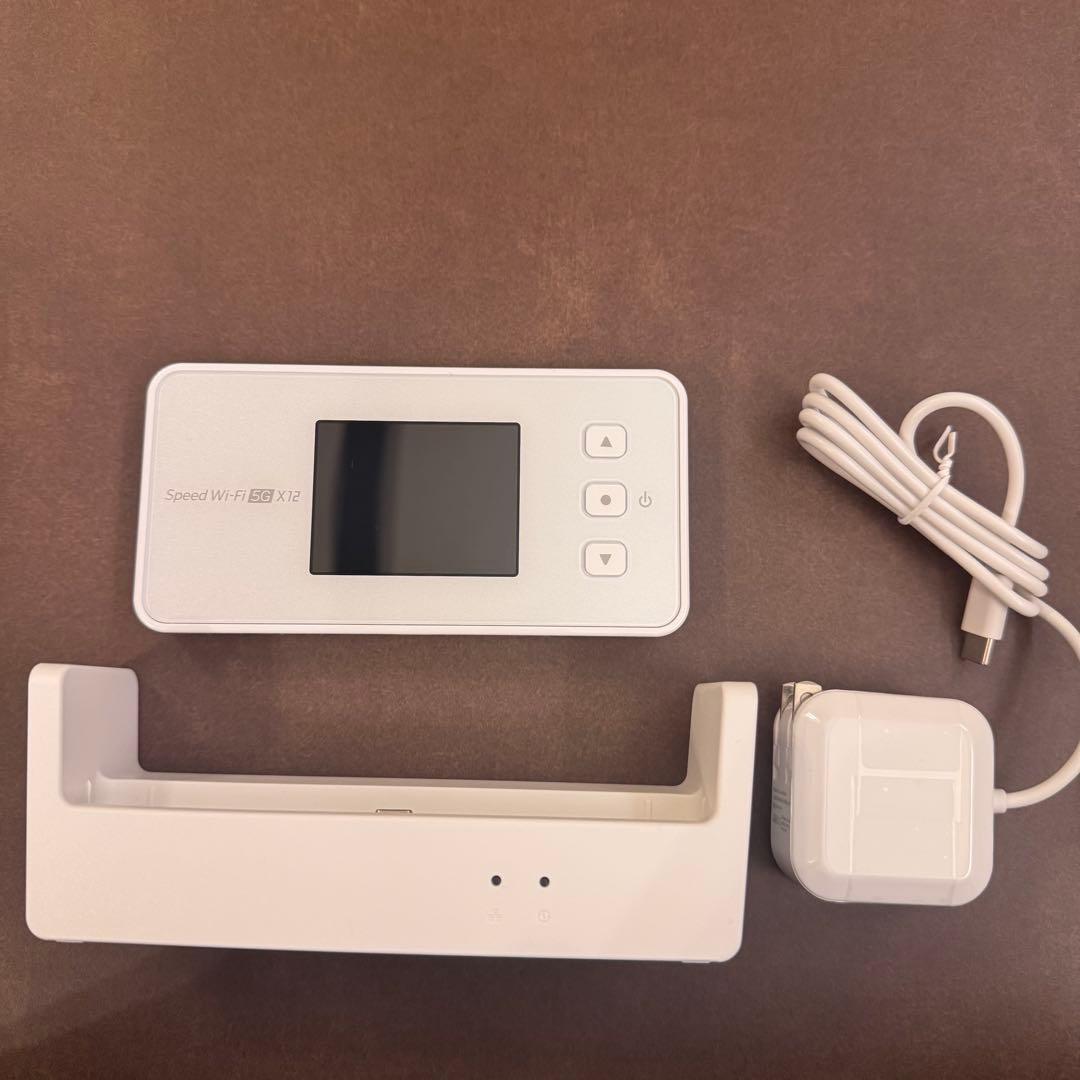 【美品】モバイルWi-Fi Speed Wi-Fi 5G X12 クレードル付