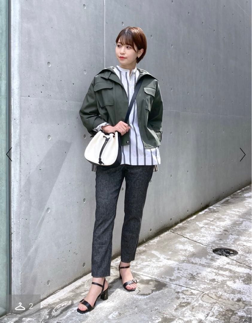 極美品 現行Theory ミリタリーサファリジャケット　スプルース　カーキS