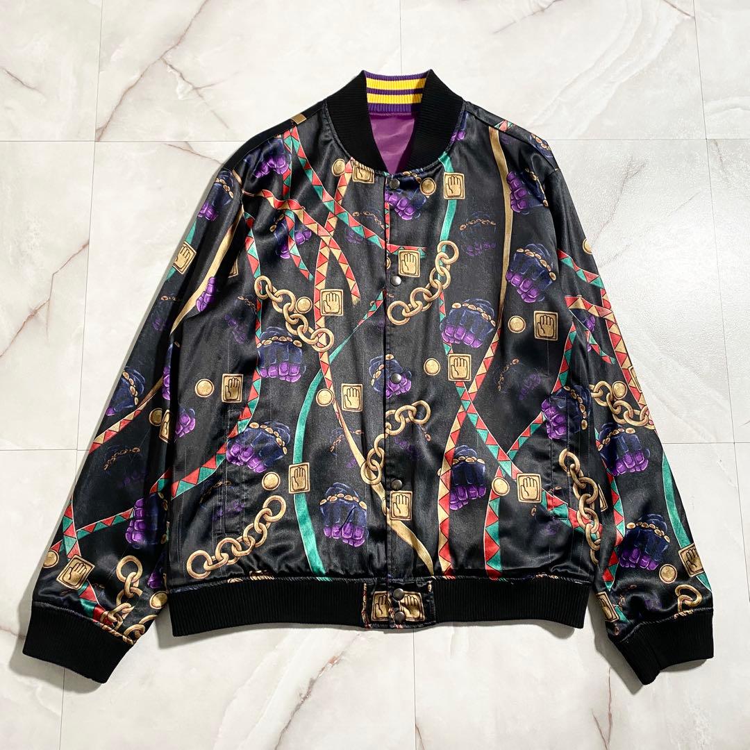 A18530 グラム×ジョジョの奇妙な冒険 承太郎スカジャン パープル XL