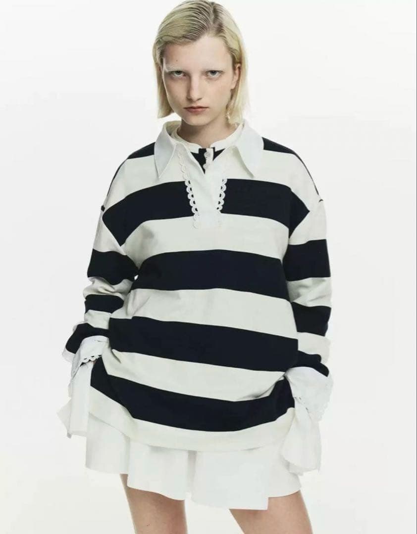 タグ付き新品 bibiy FRANCINE RUGBY TOP ラガー ニット