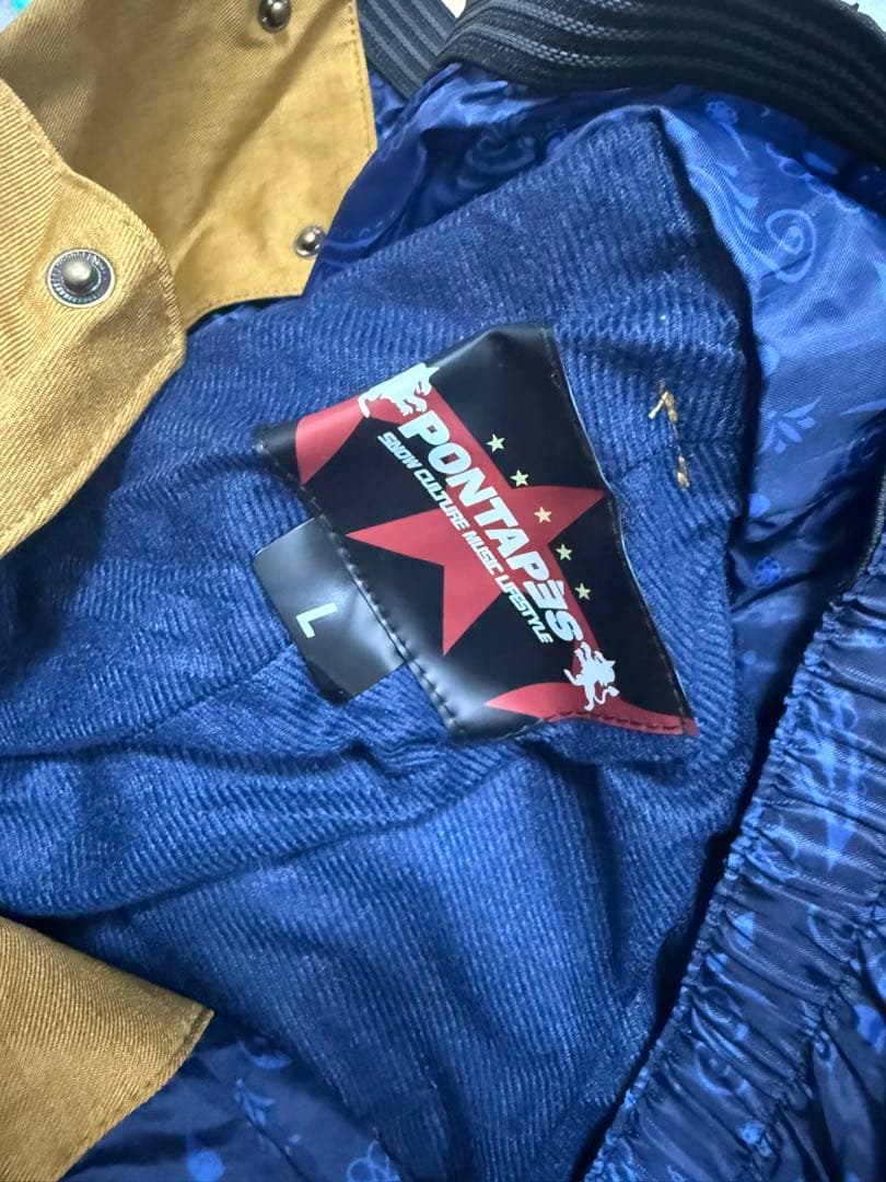 PONTAPES スノーボードウェア Lサイズ 黒/黄色