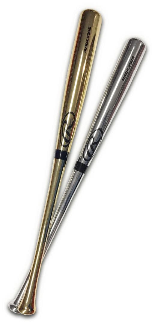 ローリングス 非売品のゴールドバットとシルバーバット 硬式木製バット2本セット