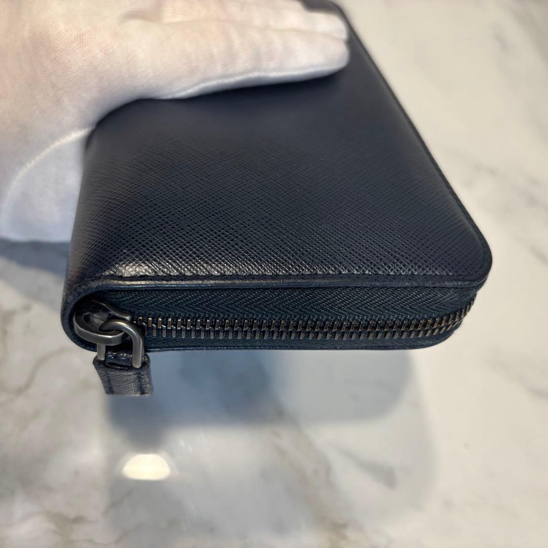 PRADA プラダ サフィアーノ メンズ 長財布／レザー ネイビー