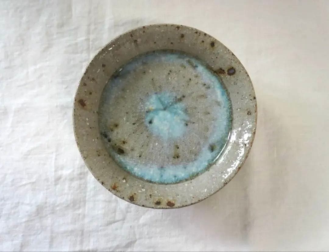 宮城陶器_ 宮城正幸 脚付き 青磁釉　お皿