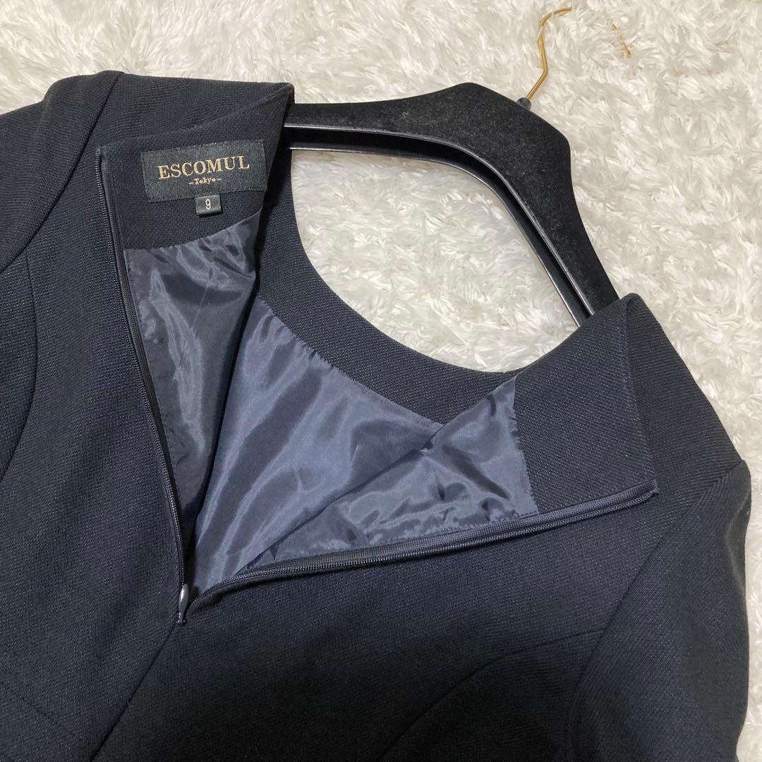 k様お取り置き お受験スーツ 3つボタンラウンドカラージャケット濃紺アンサンブル