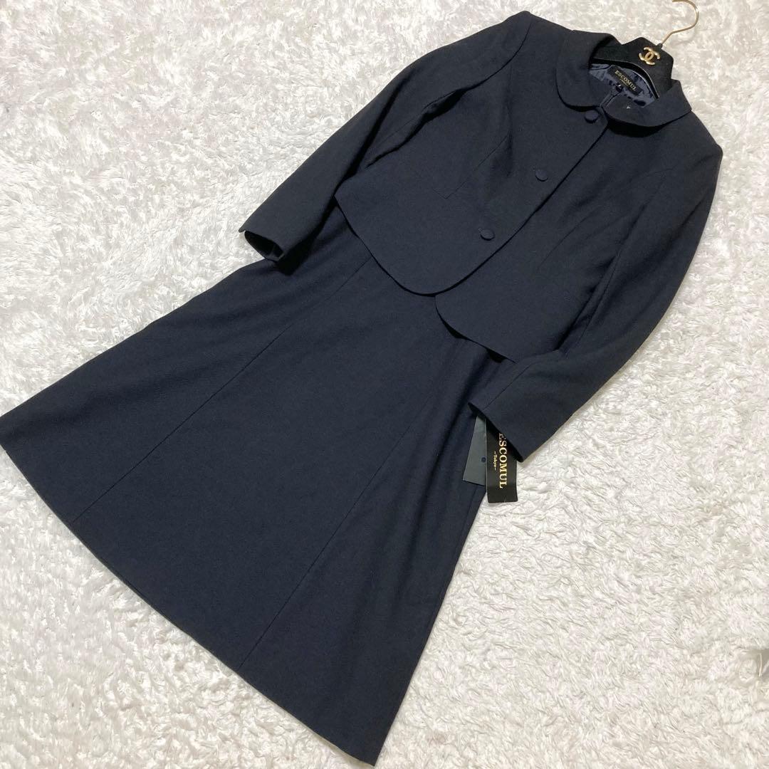 k様お取り置き お受験スーツ 3つボタンラウンドカラージャケット濃紺アンサンブル