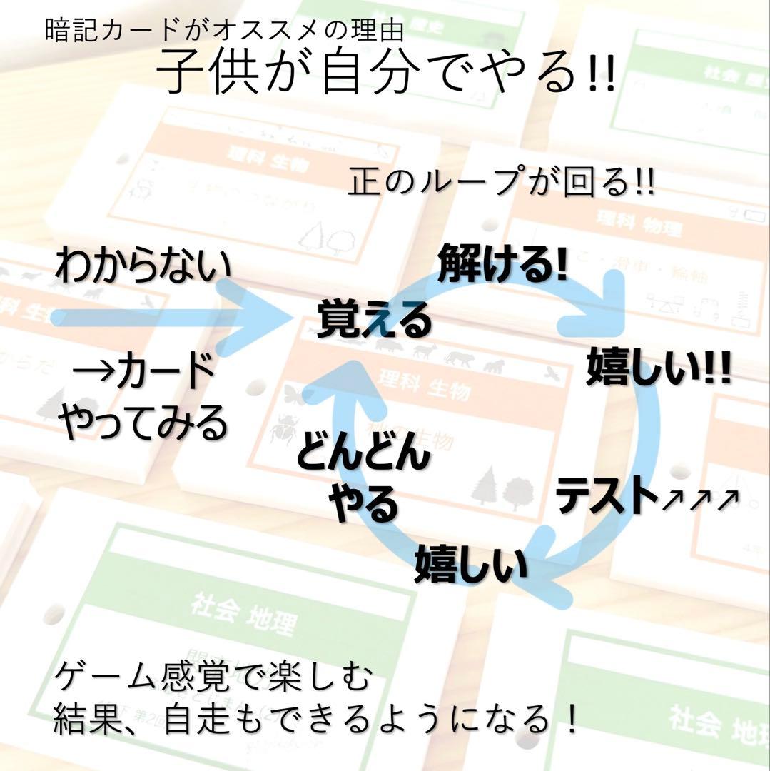 中学受験 暗記カード【5年下 社会・理科11-18回】 予習シリーズ 組分け