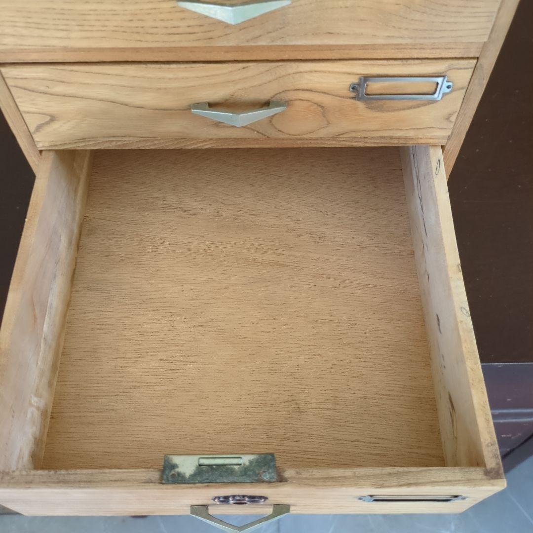 アンティーク木製5段引き出し