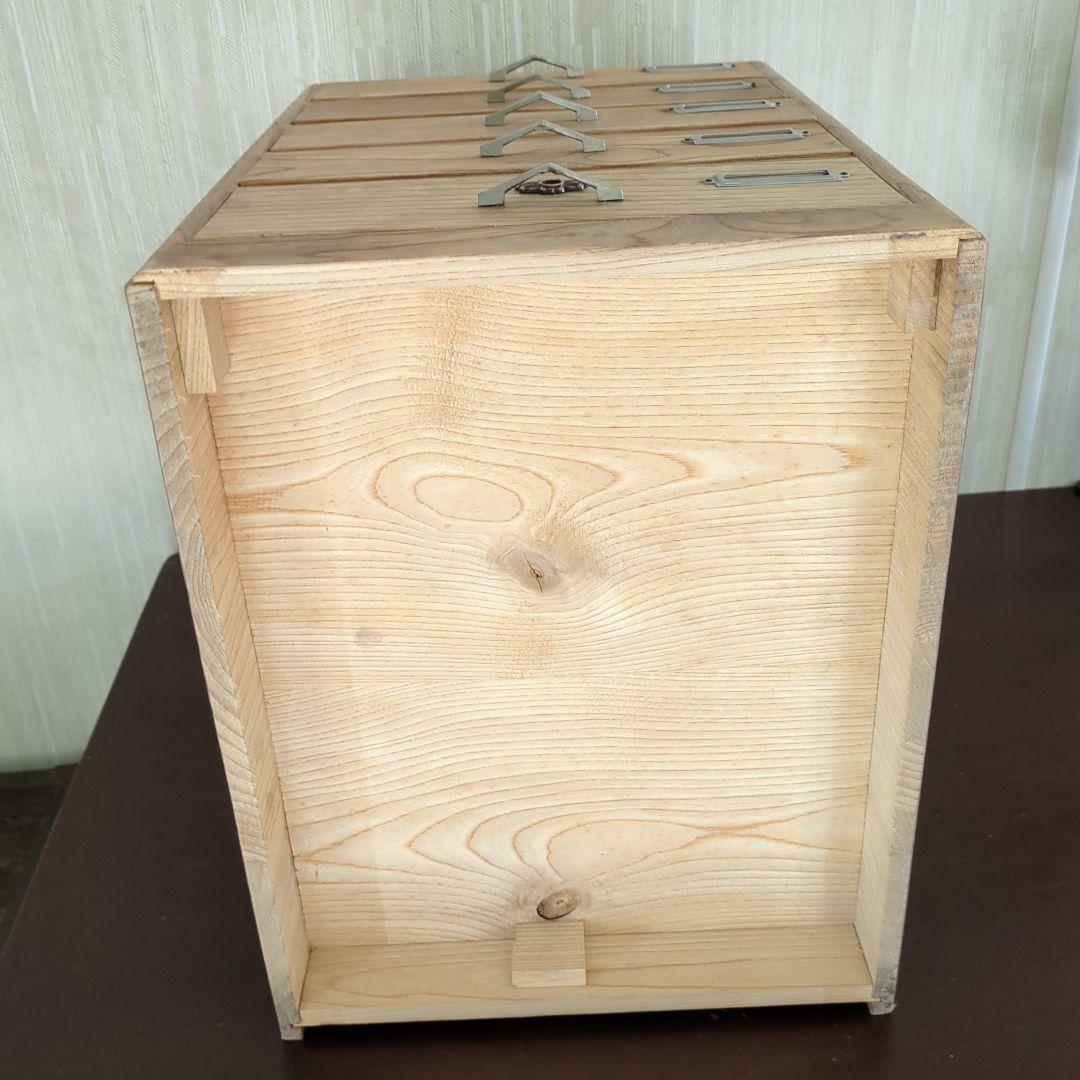 アンティーク木製5段引き出し