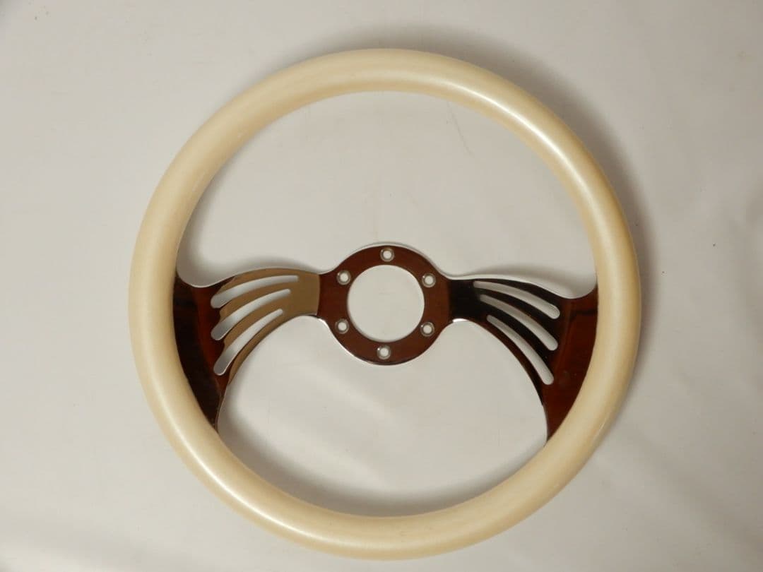 【美品】Junis ウッド ステアリング バタフライ ハンドル 2スポーク