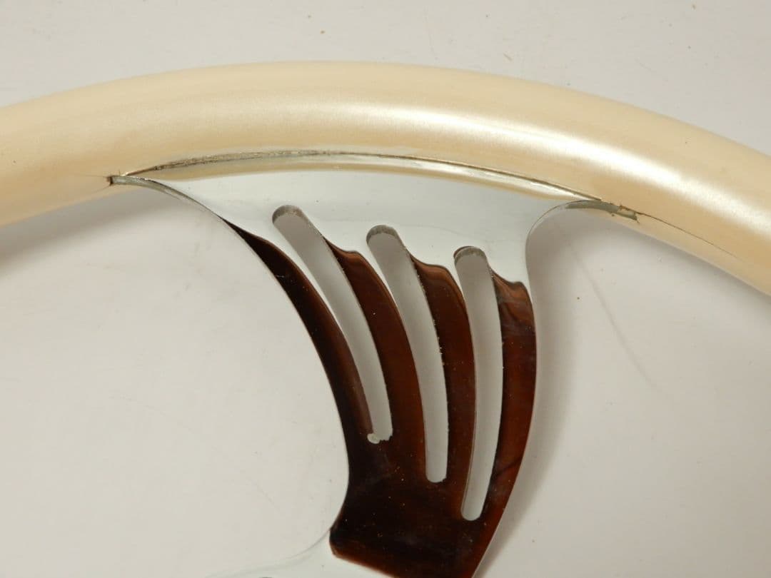 【美品】Junis ウッド ステアリング バタフライ ハンドル 2スポーク