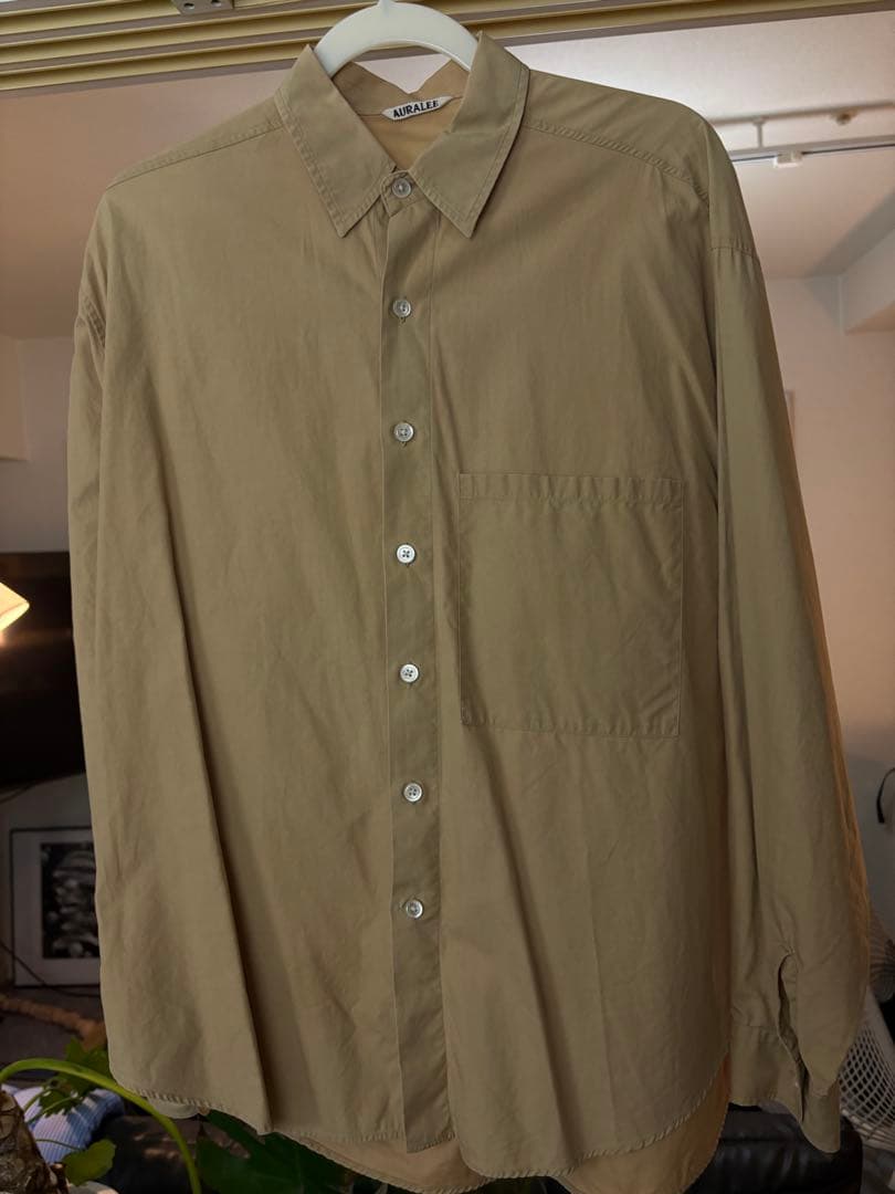 トップス AURALEE WASHED FINX TWILL CPO SHIRT