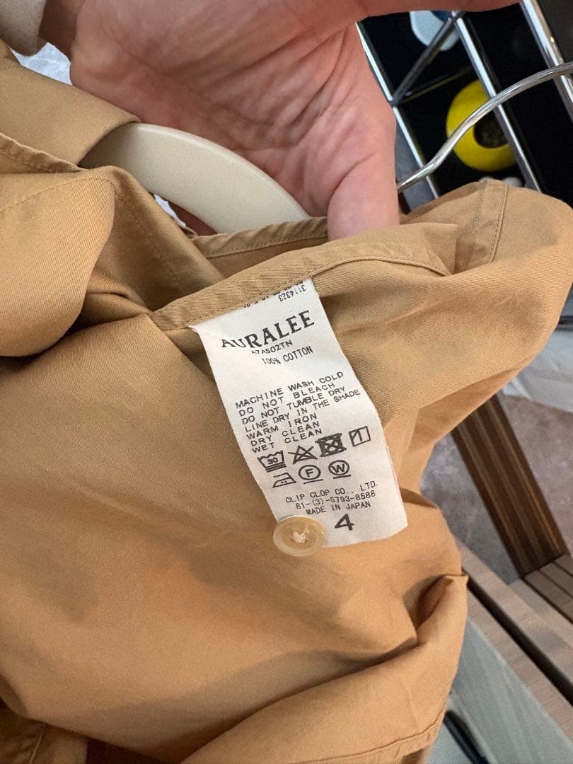 トップス AURALEE WASHED FINX TWILL CPO SHIRT