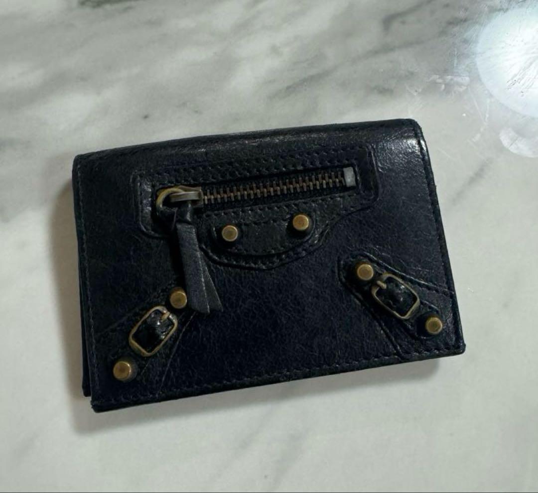 バレンシアガ クラシック ザ シティ レザー カードケース 名刺入れ ブラック